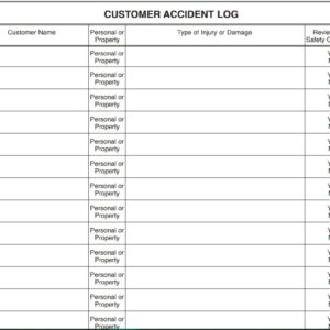 #00046 Customer Injury Log